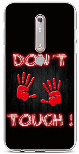TopQ Nokia 6.1 silicone Don't Touch Red 43461 - Phone Cover - Main image