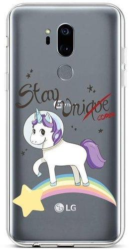 TopQ LG G7 ThinQ silicone Stay Unicorn 43449 - Phone Cover - Main image