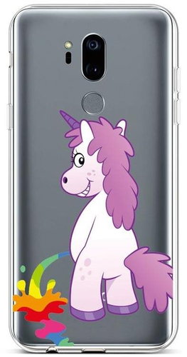 TopQ LG G7 ThinQ silicone Rude Unicorn 43445 - Phone Cover - Main image