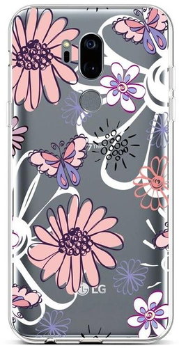 TopQ LG G7 ThinQ silicone Flowers 43433 - Phone Cover - Main image