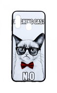TopQ Samsung A20e 3D silicone Grumpy Cat 42803 - Phone Cover