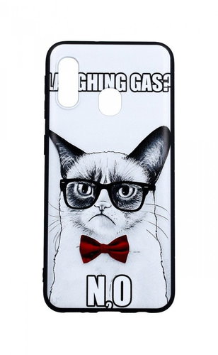 TopQ Samsung A20e 3D silicone Grumpy Cat 42803 - Phone Cover - Main image