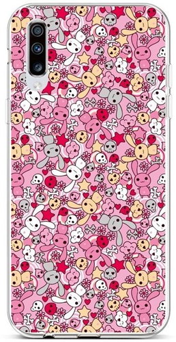 TopQ Samsung A70 silicone Pink Bunnies 42743 - Phone Cover - Main image