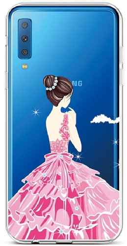 TopQ Samsung A7 silicone Pink Princess 42719 - Phone Cover - Main image