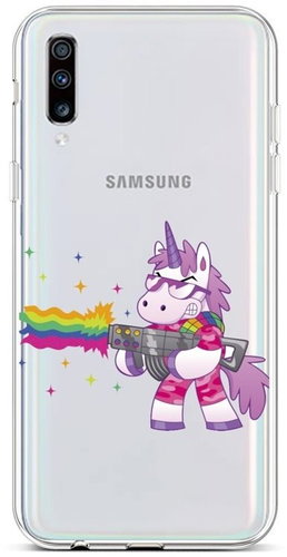 TopQ Samsung A70 silicone Rainbow Gun 42706 - Phone Cover - Main image