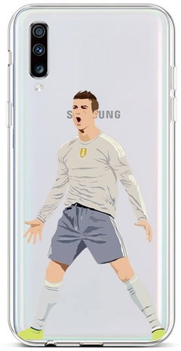 TopQ Samsung A70 silicone Footballer 42702 - Phone Cover - Main image