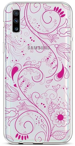 TopQ Samsung A70 silicone Pink Ornament 42693 - Phone Cover - Main image