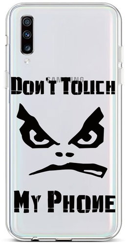 TopQ Samsung A70 silicone Don't Touch transparent 42692 - Phone Cover - Main image
