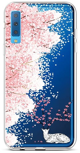 TopQ Samsung A7 silicone Blooming Deer 42690 - Phone Cover - Main image