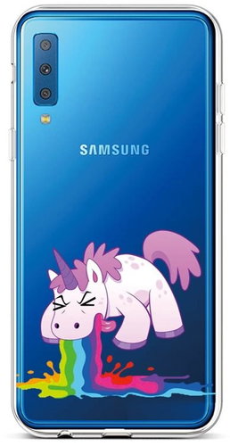 TopQ Samsung A7 silicone Rainbow Splash 42651 - Phone Cover - Main image
