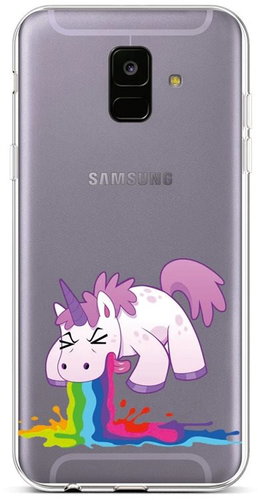 TopQ Samsung A6 silicone Rainbow Splash 42623 - Phone Cover - Main image