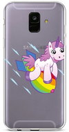 TopQ Samsung A6 silicone Flying Unicorn 42602 - Phone Cover