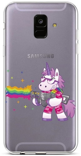 TopQ Samsung A6 silicone Rainbow Gun 42600 - Phone Cover - Main image