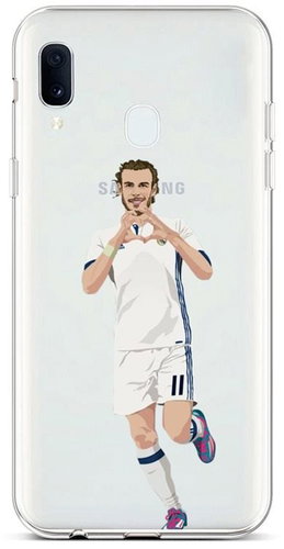 TopQ Samsung A20e silicone Footballer 2 42561 - Phone Cover - Main image