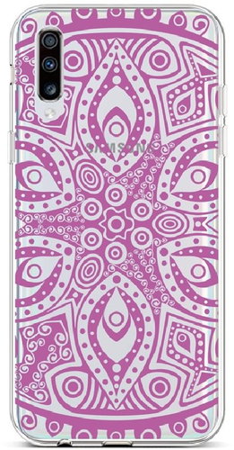 TopQ Samsung A70 silicone Violet Mandala 42551 - Phone Cover - Main image