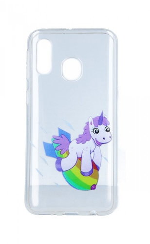 TopQ Samsung A40 silicone Flying Unicorn 42489 - Phone Cover - Main image