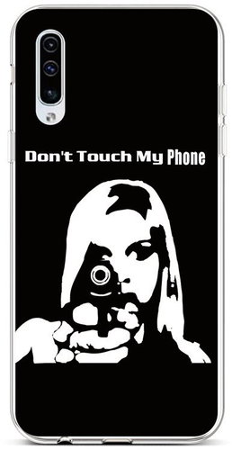 TopQ Samsung A50 silicone Don't Touch Gun 42388 - Phone Cover - Main image