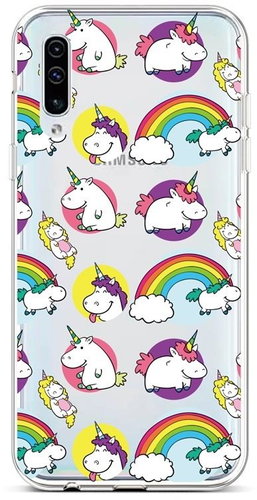 TopQ Samsung A50 silicone Chunky Unicorns 42355 - Phone Cover - Main image