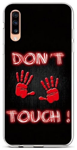 TopQ Samsung A70 silicone Don´t Touch Red 42017 - Phone Cover - Main image