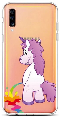 TopQ Samsung A70 silicone Rude Unicorn 42014 - Phone Cover - Main image