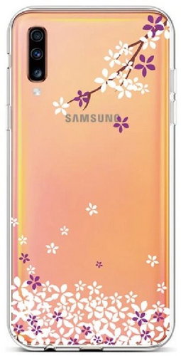 TopQ Samsung A70 silicone Sakura flowers 42013 - Phone Cover - Main image