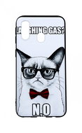 TopQ Samsung A40 3D silicone Grumpy Cat 41512 - Phone Cover