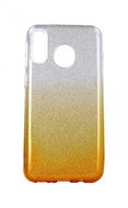 TopQ Samsung M20 glitter silver-orange 40525 - Phone Cover