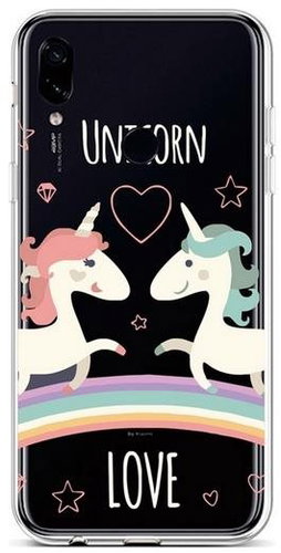 TopQ Xiaomi Redmi 7 silicone Unicorn Love 40285 - Phone Cover - Main image