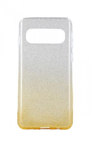 TopQ Samsung S10 glitter silver-orange 39536 - Phone Cover - Main image