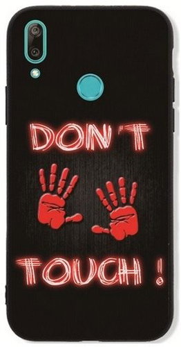 TopQ LUXURY Huawei Y7 2019 solid Don't Touch Red 39320 - Phone Cover - Main image