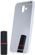 TopQ Samsung J6+ silicone mirror silver 39169 - Phone Cover
