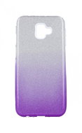 Forcell Samsung J6+ silicone glitter silver-purple 38727 - Phone Cover