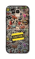 TopQ GLASS Samsung J6 Caution 38438 - Phone Cover