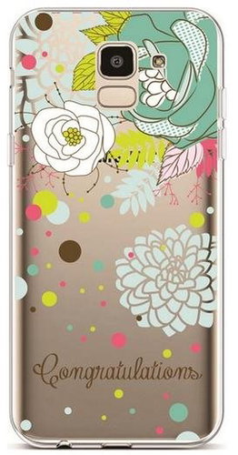 TopQ Samsung J6 silicone Congratulations 37968 - Phone Cover - Main image