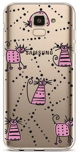 TopQ Samsung J6 silicone Cats 3 37936 - Phone Cover - Main image