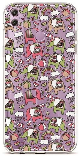 TopQ Honor 8X silicone Elephants 37376 - Phone Cover - Main image