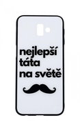 TopQ GLASS Samsung J6+ solid best dad in the world 35434 - Phone Case