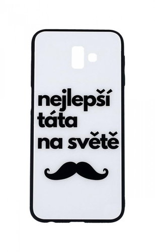 TopQ GLASS Samsung J6+ solid best dad in the world 35434 - Phone Case - Main image