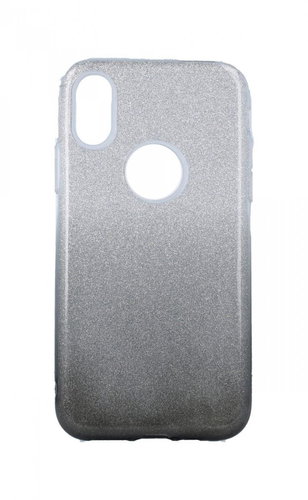 TopQ iPhone XS glitter silver-black 35252 - Phone Case - Main image