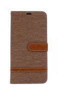 TopQ Samsung J6+ book denim brown 34688 - Phone Case