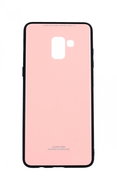 TopQ GLASS Samsung A8 Plus 2018 solid pink 34637 - Phone Case