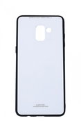 TopQ GLASS Samsung A8 Plus 2018 solid white 34623 - Phone Case