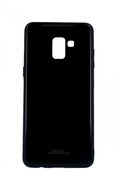 TopQ GLASS Samsung A8 Plus 2018 solid black 34622 - Phone Case