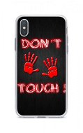 TopQ iPhone XS Max silicone Don't touch red 34015 - Phone Case