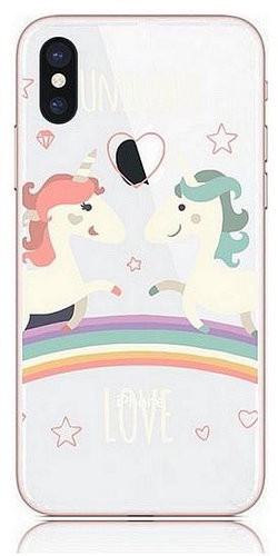 TopQ iPhone XS solid Unicorn Love 33629 - Phone Case - Main image