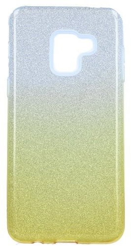 TopQ Samsung A8 2018 glitter silver-orange 28629 - Phone Case - Main image