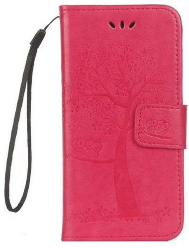 TopQ Doogee Mix Book Dark Pink Tree Owls 26602 - Phone Case - Main image