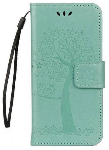 TopQ Doogee X30 booklet green tree owls 26574 - Phone Case - Main image