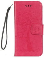 TopQ Asus ZenFone 4 Max ZC554KL booklet dark pink tree owls 25008 - Phone Case