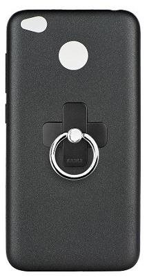 X-LEVEL Xiaomi Redmi 4X silicone black with ring 23852 - Phone Case - Main image